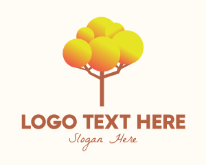 Gradient Autumn Tree Logo