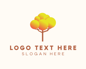 Forest - Gradient Autumn Tree logo design