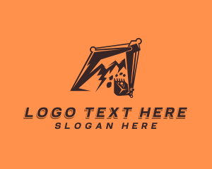 Excavation - Mountain Excavator Construction logo design