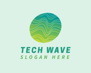 Green Wave Tech logo design