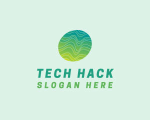 Green Wave Tech logo design