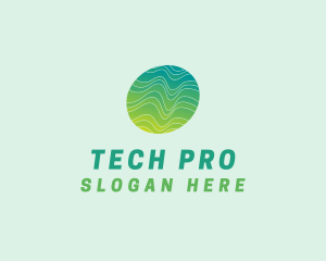 Green Wave Tech logo design