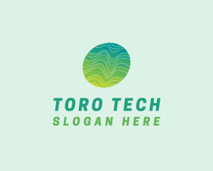 Green Wave Tech logo design