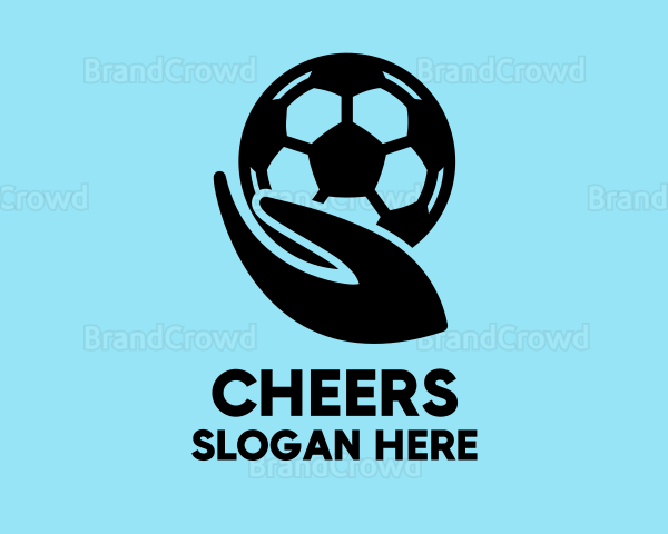 Soccer Player Hand Logo