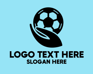 Soccer Player - Soccer Player Hand logo design