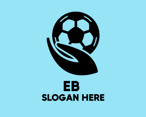 Ball - Soccer Player Hand logo design