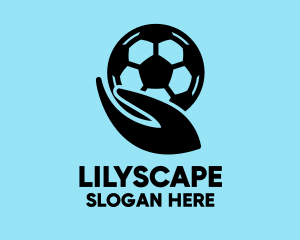 Sports Network - Soccer Player Hand logo design