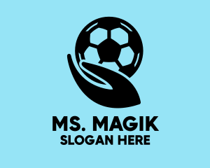 Sports Team - Soccer Player Hand logo design