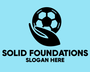Sports - Soccer Player Hand logo design
