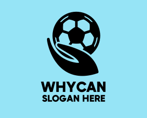 League - Soccer Player Hand logo design