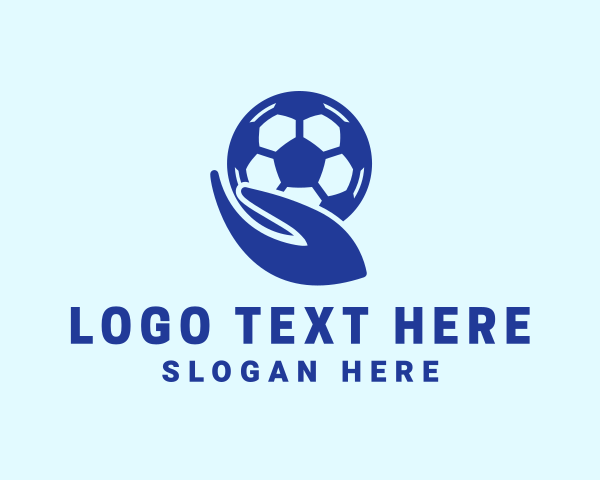 Sports Equipment - Soccer Player Hand logo design