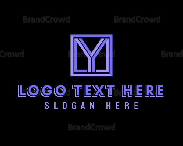Digital Box Letter Y Logo