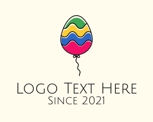 Egg - Cute Multicolor Balloon logo design