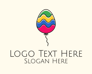 Cute Multicolor Balloon Logo