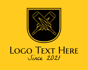 Mallet - Cricket Bat Emblem logo design