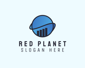 Globe Finance Planet Graph logo design