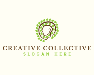 Human Head Nature logo design