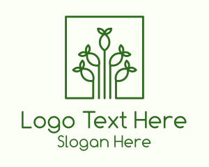 Natural Conservation - Simple Plant Seed logo design