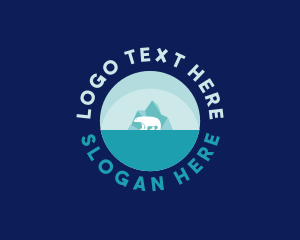 Tourism - Iceberg Polar Bear logo design