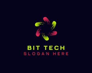 Motion Tech Swirl logo design