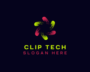 Motion Tech Swirl logo design