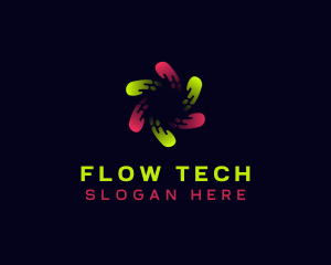 Motion Tech Swirl logo design