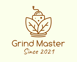 Brown Coffee Grinder  logo design