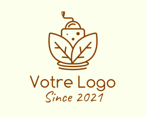 Latte - Brown Coffee Grinder logo design
