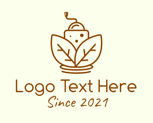 Simple - Brown Coffee Grinder logo design