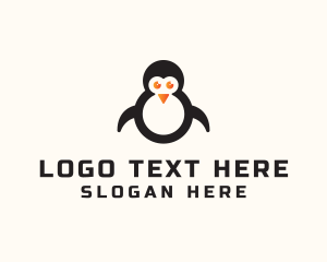 Antartica - Penguin Zoo Animal logo design