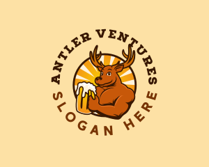 Deer Beer Brewery logo design