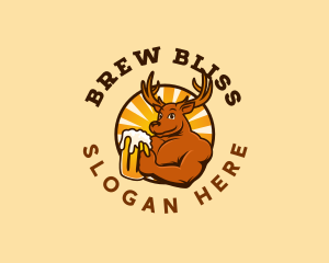 Deer Beer Brewery logo design