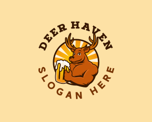 Deer Beer Brewery logo design