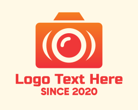 Modern - Orange Modern Camera logo design