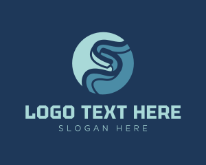 Negative Swirl Ribbon Logo