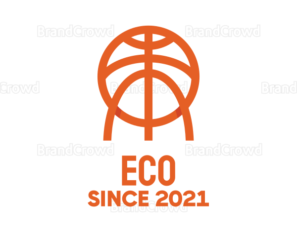 Orange Sports Basketball Logo