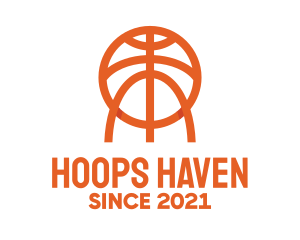 Hoops - Orange Sports Basketball logo design