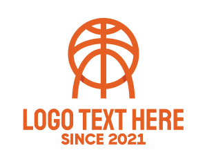 Hoop - Orange Sports Basketball logo design
