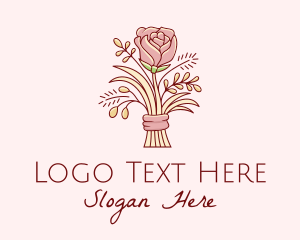 Bloom - Rose Flower Bouquet logo design
