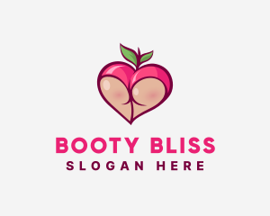 Butt - Sexy Peach Butt logo design
