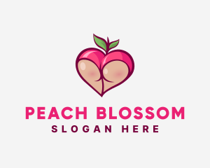 Peach - Sexy Peach Butt logo design