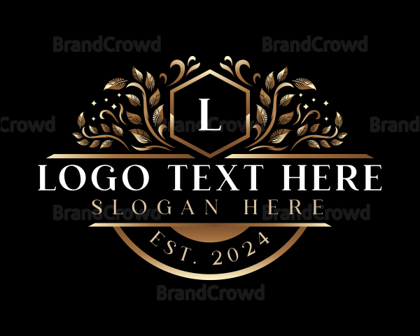 Elegant Decorative Leaves Logo