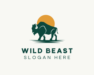 Wild Buffalo Animal logo design