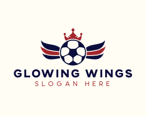 Soccer Ball Wings logo design