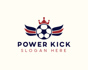 Soccer Ball Wings logo design