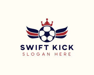 Soccer Ball Wings logo design