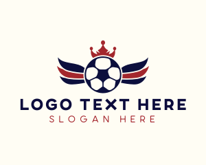 Kick - Soccer Ball Wings logo design