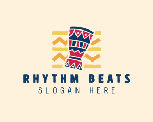 Drums - Musical African Drum logo design