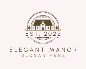 Manor - Mansion Residence Badge logo design