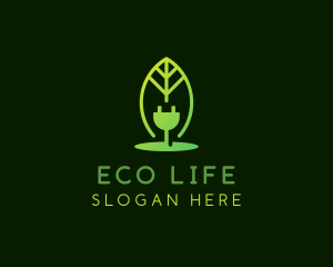 Sustainable - Sustainable Plug Leaf logo design